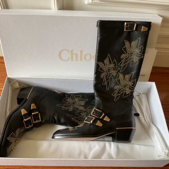 Chloe Susana studded Leather boots - Picture 2 of 5